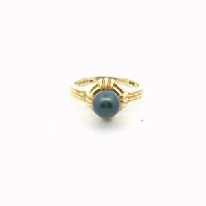 Vintage Tiffany & Co. 18K Yellow Gold Tahitian Cultured Pearl Ring